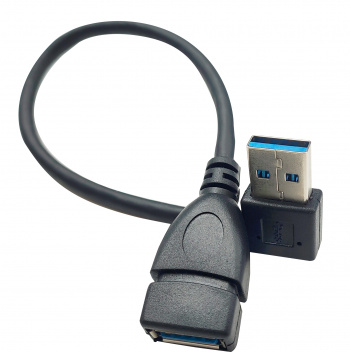 Переходник USB 3.0 A(m) угловой USB 3.0 A(f) 0.33м