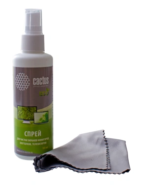Чистящий набор (салфетки + спрей) Cactus CS-S3001E