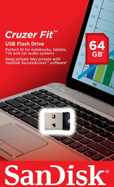 Флеш Диск Sandisk 64GB Cruzer Fit