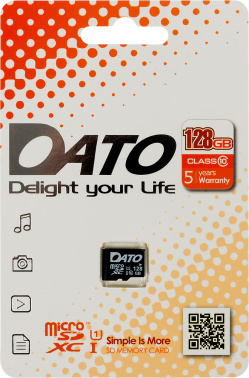 Флеш карта microSDXC 128GB Dato  DTTF128GUIC10