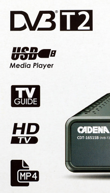 Ресивер DVB-T2 Cadena CDT-1651SB
