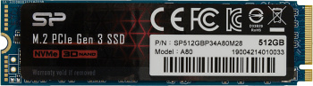 Накопитель SSD Silicon Power PCIe 3.0 x4 512GB SP512GBP34A80M28