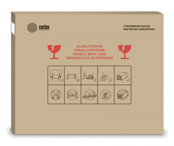 Доска стеклянная Cactus  CS-GBD-65X100-UWT