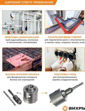 Коронка Вихрь М22 х 68