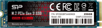 Накопитель SSD Silicon Power PCIe 3.0 x4 256GB SP256GBP34A80M28