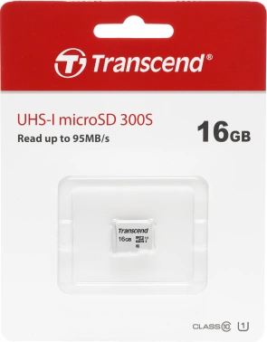 Флеш карта microSDHC 16GB Transcend  TS16GUSD300S