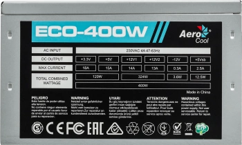 Блок питания Aerocool ATX 400W ECO-400