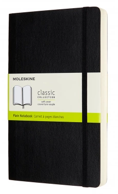 Блокнот Moleskine CLASSIC SOFT EXPENDED QP618EXP Large 130х210мм 400стр. нелинованный мягкая обложка черный
