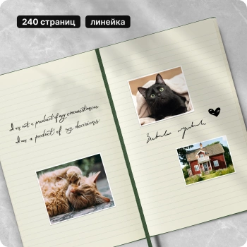 Блокнот Moleskine CLASSIC QP060K15 Large 130х210мм 240стр. линейка твердая обложка зеленый