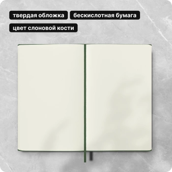 Блокнот Moleskine CLASSIC QP062K15 Large 130х210мм 240стр. нелинованный твердая обложка зеленый