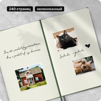 Блокнот Moleskine CLASSIC QP062K15 Large 130х210мм 240стр. нелинованный твердая обложка зеленый