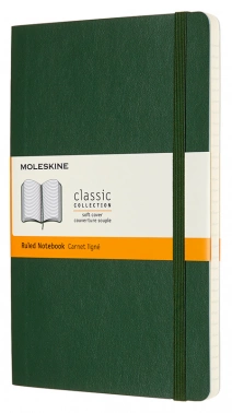 Блокнот Moleskine CLASSIC SOFT QP616K15 Large 130х210мм 192стр. линейка мягкая обложка зеленый