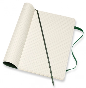Блокнот Moleskine CLASSIC SOFT QP617K15 Large 130х210мм 192стр. клетка мягкая обложка зеленый
