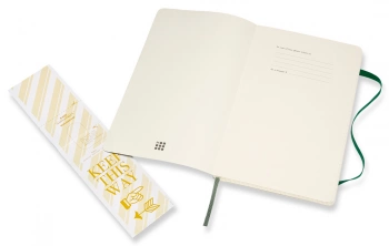 Блокнот Moleskine CLASSIC SOFT QP617K15 Large 130х210мм 192стр. клетка мягкая обложка зеленый