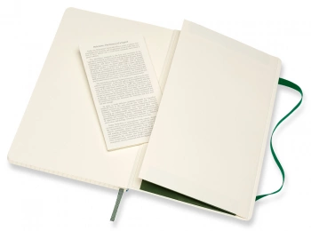 Блокнот Moleskine CLASSIC SOFT QP617K15 Large 130х210мм 192стр. клетка мягкая обложка зеленый