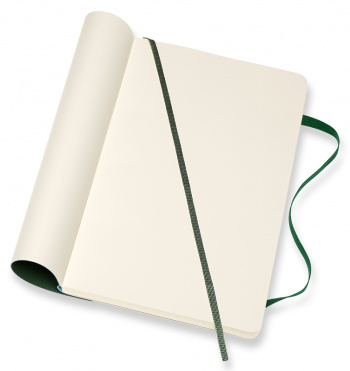 Блокнот Moleskine CLASSIC SOFT QP618K15 Large 130х210мм 192стр. нелинованный мягкая обложка зеленый