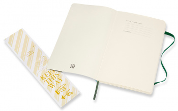 Блокнот Moleskine CLASSIC SOFT QP618K15 Large 130х210мм 192стр. нелинованный мягкая обложка зеленый