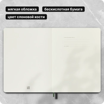 Блокнот Moleskine CLASSIC SOFT QP621K15 XLarge 190х250мм 192стр. линейка мягкая обложка зеленый