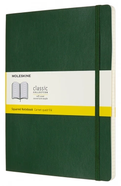 Блокнот Moleskine CLASSIC SOFT QP622K15 XLarge 190х250мм 192стр. клетка мягкая обложка зеленый