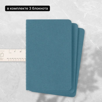 Блокнот Moleskine CAHIER JOURNAL CH011B44 Pocket 90x140мм обложка картон 64стр. линейка голубой (3шт)