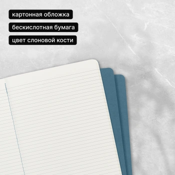 Блокнот Moleskine CAHIER JOURNAL CH021B44 XLarge 190х250мм обложка картон 120стр. линейка голубой (3шт)