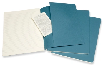 Блокнот Moleskine CAHIER JOURNAL CH023B44 XLarge 190х250мм обложка картон 120стр. нелинованный голубой (3шт)