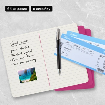 Блокнот Moleskine CAHIER JOURNAL CH011D17 Pocket 90x140мм обложка картон 64стр. линейка розовый неон (3шт)