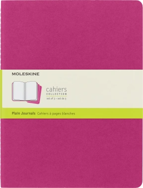 Блокнот Moleskine CAHIER JOURNAL CH023D17 XLarge 190х250мм обложка картон 120стр. нелинованный розовый неон (3шт)