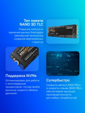 Накопитель SSD Samsung PCIe 3.0 x4 1TB MZ-V7S1T0BW