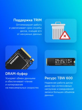 Накопитель SSD Samsung PCIe 3.0 x4 1TB MZ-V7S1T0BW