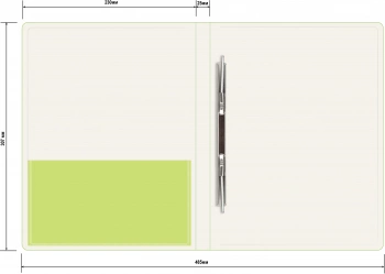Папка метал.пруж.скоросш. Бюрократ Double Neon DNE07PLETT A4 пластик 0.7мм кор.27мм карм.прод.внут. салатовый