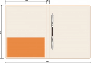 Папка метал.пруж.скоросш. Бюрократ Double Neon DNE07POR A4 пластик 0.7мм кор.27мм карм.прод.внут. оранжевый