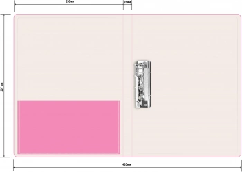 Папка метал.зажим Бюрократ Double Neon DNE07CPINK A4 пластик 0.7мм кор.27мм карм.прод.внут. розовый