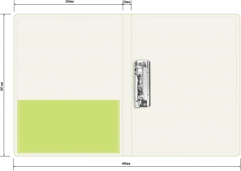 Папка метал.зажим Бюрократ Double Neon DNE07CLETT A4 пластик 0.7мм кор.27мм карм.прод.внут. салатовый