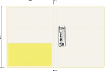 Папка метал.зажим Бюрократ Double Neon DNE07CYEL A4 пластик 0.7мм кор.27мм карм.прод.внут. желтый