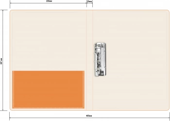 Папка метал.зажим Бюрократ Double Neon DNE07COR A4 пластик 0.7мм кор.27мм карм.прод.внут. оранжевый