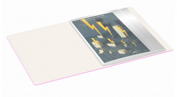 Папка с 30 прозр.вклад. Бюрократ Double Neon DNE07V30PINK A4 пластик 0.7мм розовый