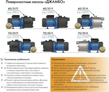 Насос поверхностный Джилекс Джамбо 60/35 Н