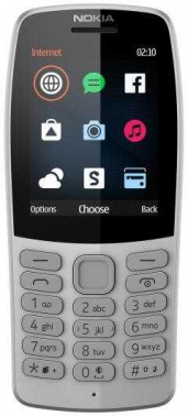 Мобильный телефон Nokia 210 Dual Sim серый моноблок 2Sim 2.4