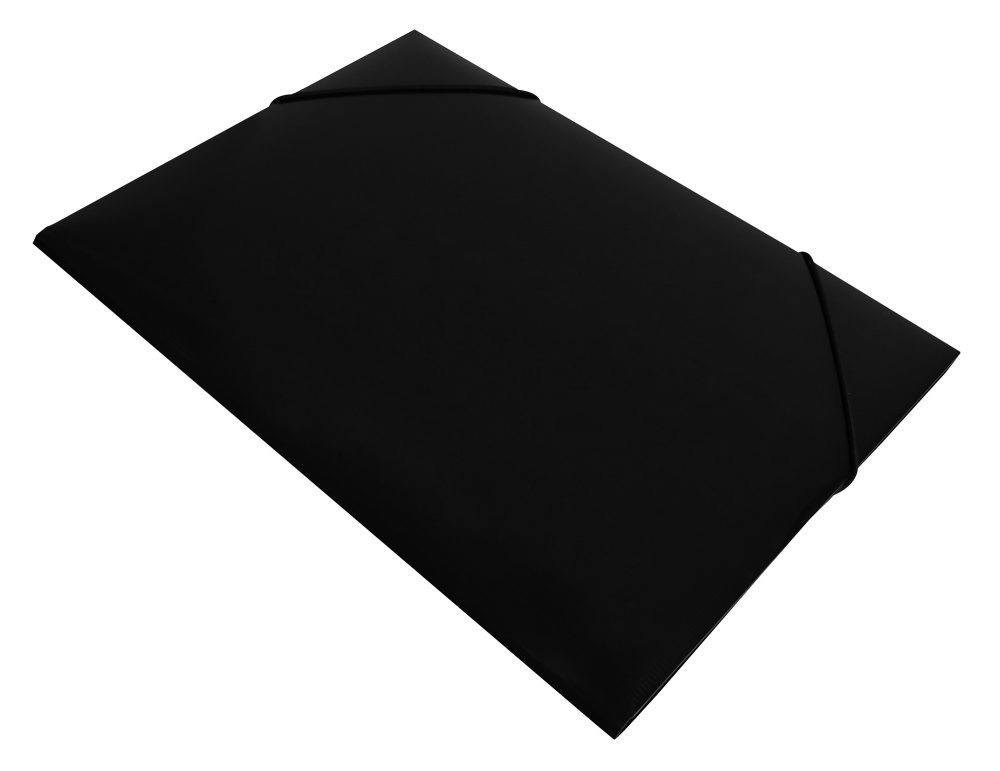 Папка на резинке Бюрократ DeLuxe DL510BLCK A4 пластик кор.30мм 0.7мм черный