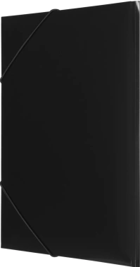 Папка на резинке Бюрократ DeLuxe DL510BLCK A4 пластик кор.30мм 0.7мм черный