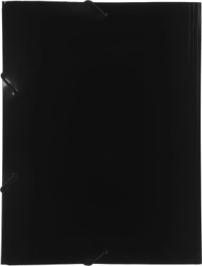 Папка на резинке Бюрократ DeLuxe DL510BLCK A4 пластик кор.30мм 0.7мм черный