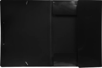 Папка на резинке Бюрократ DeLuxe DL510BLCK A4 пластик кор.30мм 0.7мм черный