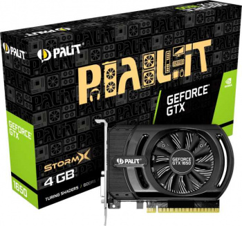 Видеокарта Palit PCI-E PA-GTX1650 STORMX 4G NVIDIA GeForce GTX 1650 4Gb 128bit GDDR5 1485/8000 DVIx1 HDMIx1 HDCP Ret