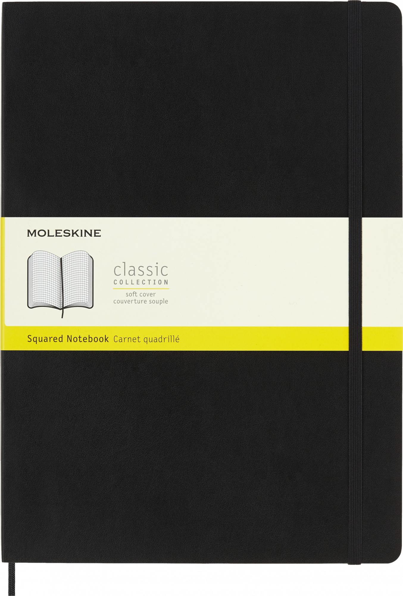Блокнот Moleskine CLASSIC SOFT QP642 A4 192стр. клетка мягкая обложка черный