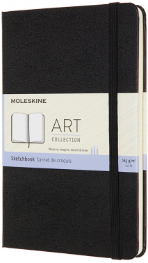 Блокнот для рисования Moleskine ART SKETCHBOOK ARTQP054 Medium 115x180мм 88стр. твердая обложка черный