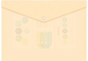 Конверт на кнопке Бюрократ DeLuxe DL801MILK/1 A4 пластик 0.18мм молочный