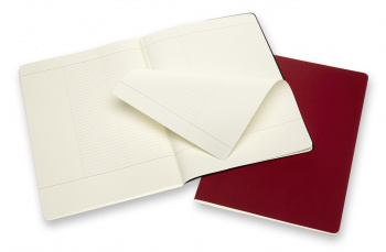 Блокнот Moleskine CAHIER SUBJECT CH5STNB02 A4 обложка картон 160стр. линейка мягкая обложка черный/красный