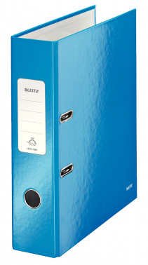 Папка-регистратор Leitz WOW 10050036 A4 80мм голубой 180 градусов
