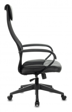 Кресло руководителя Бюрократ CH-608 черный TW-01 сиденье черный TW-11 эко.кожа, сетка с подголов. крестовина пластик